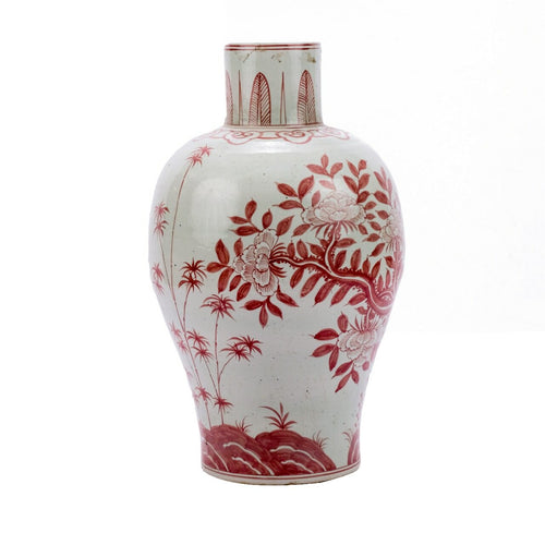 Legend of Asia Underglaze Red Baluster Porcelain Vase