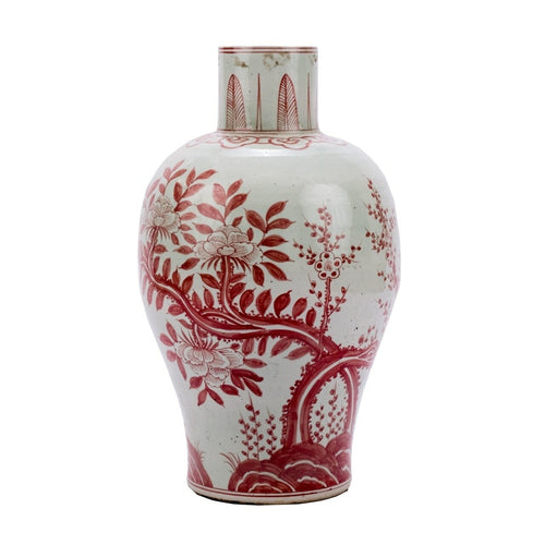 Legend of Asia Underglaze Red Baluster Porcelain Vase