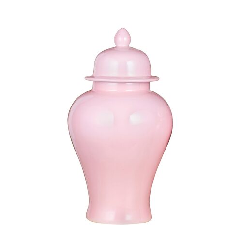 Blush Pink Porcelain Temple Jar
