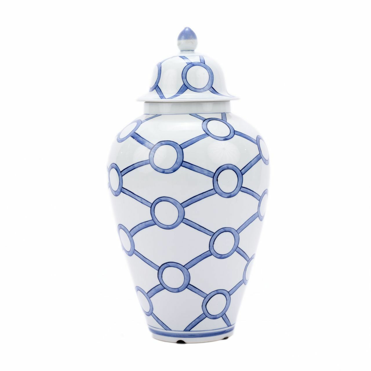 Blue & White Crossing Circles Heaven Jar, Legend of Asia