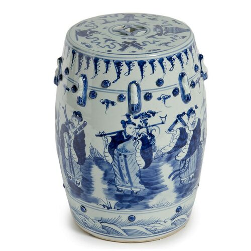 Eight-Immortals Garden Stool, Navy by Legends of Asia