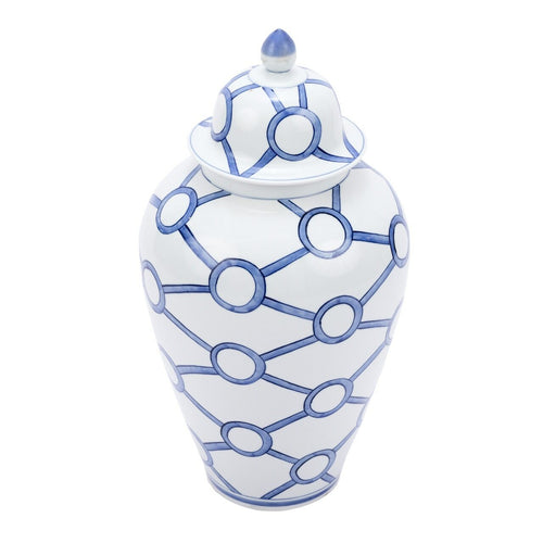 Blue & White Crossing Circles Heaven Jar, Legend of Asia