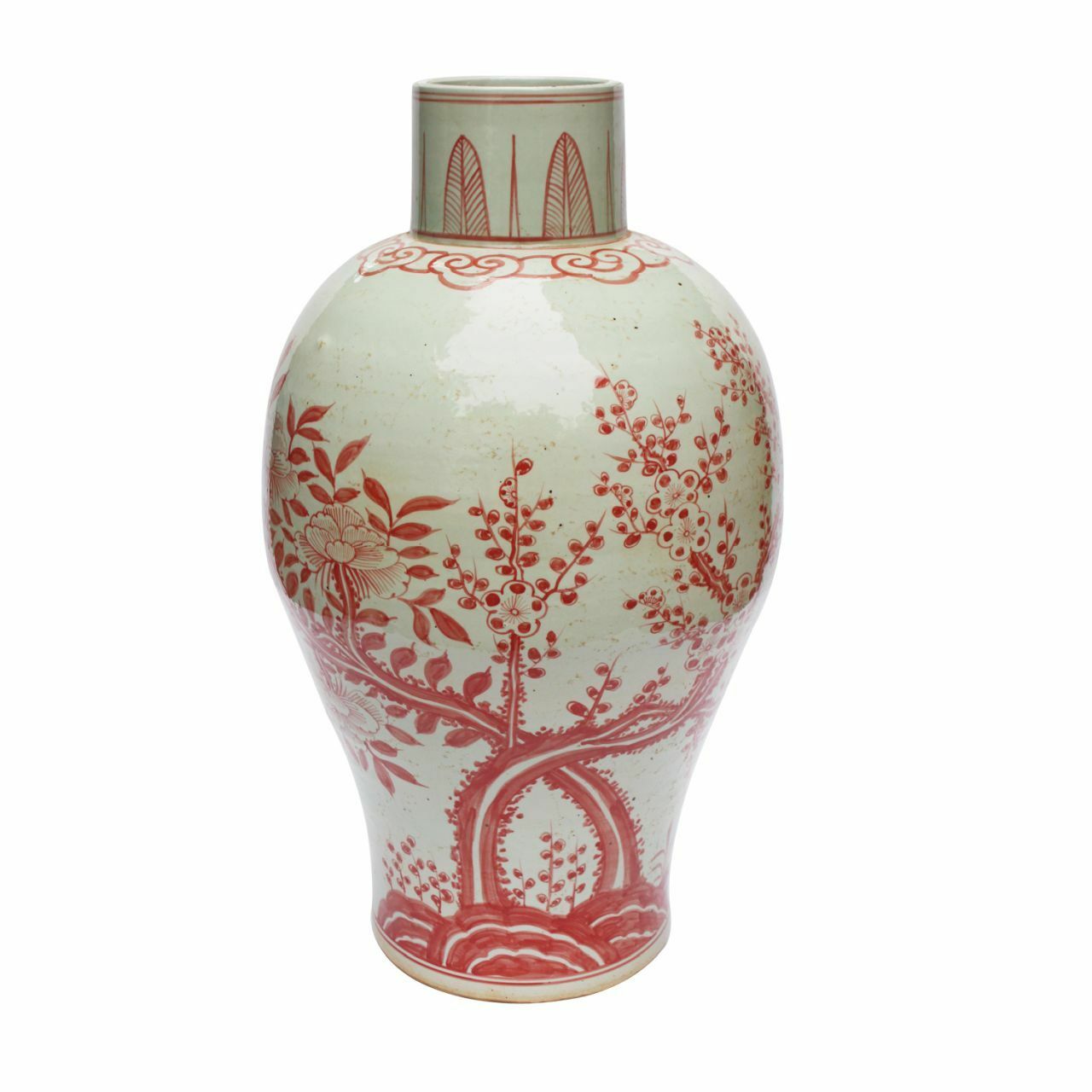 Legend of Asia Underglaze Red Baluster Porcelain Vase