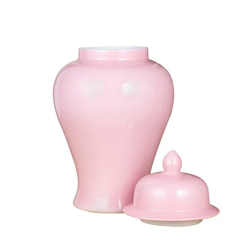 Blush Pink Porcelain Temple Jar