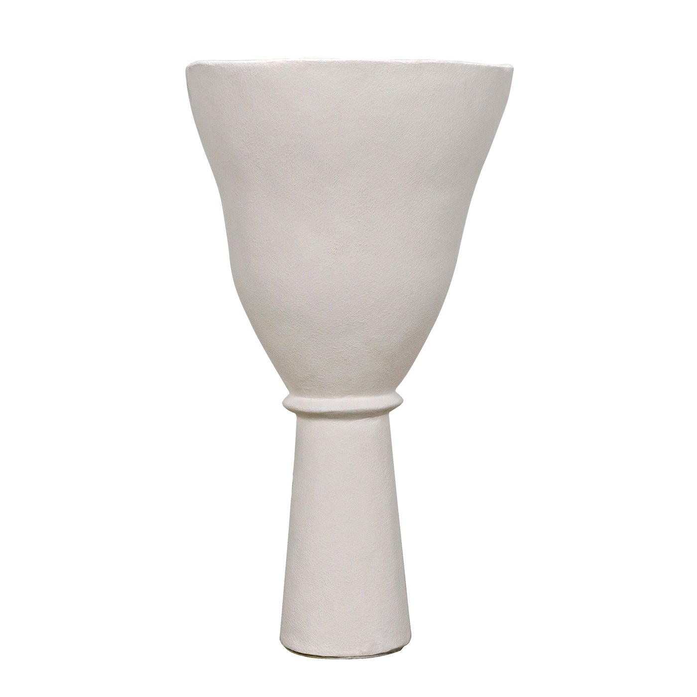 Noir Vase, White Fiber Cement