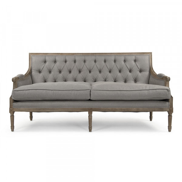 Zentique Louis Tufted Sofa Natural Linen