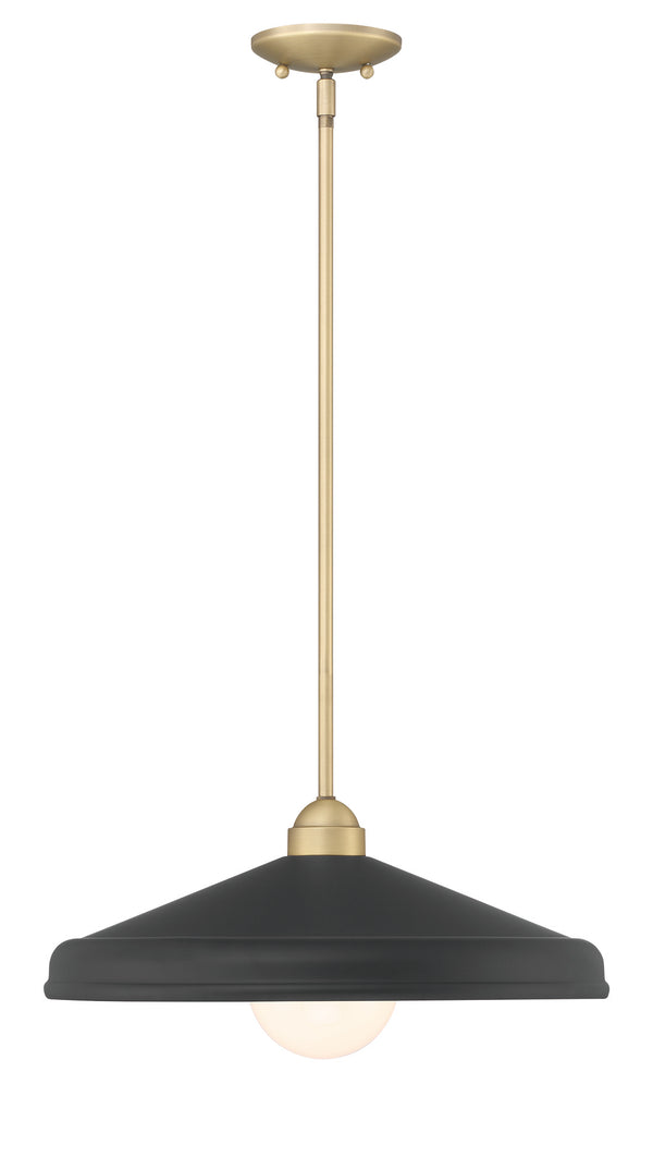 Lumanity Brooks Matte Black 18" Adjustable Barn Light Pendant