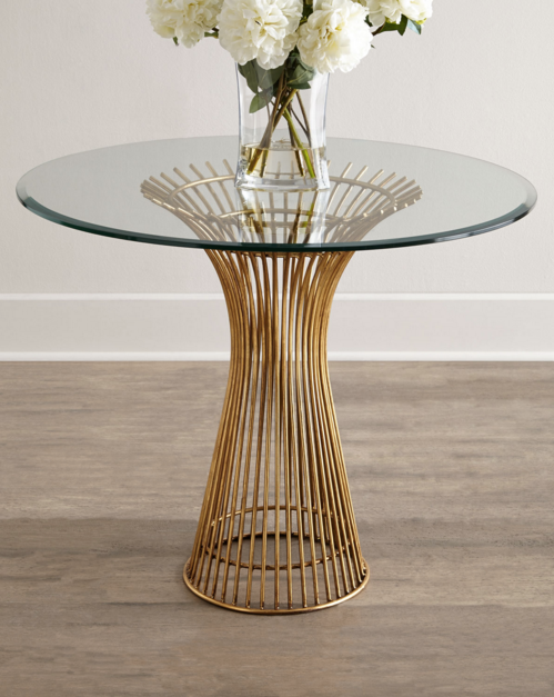 Worlds Away Powell Cafe Table With Optional Glass Top