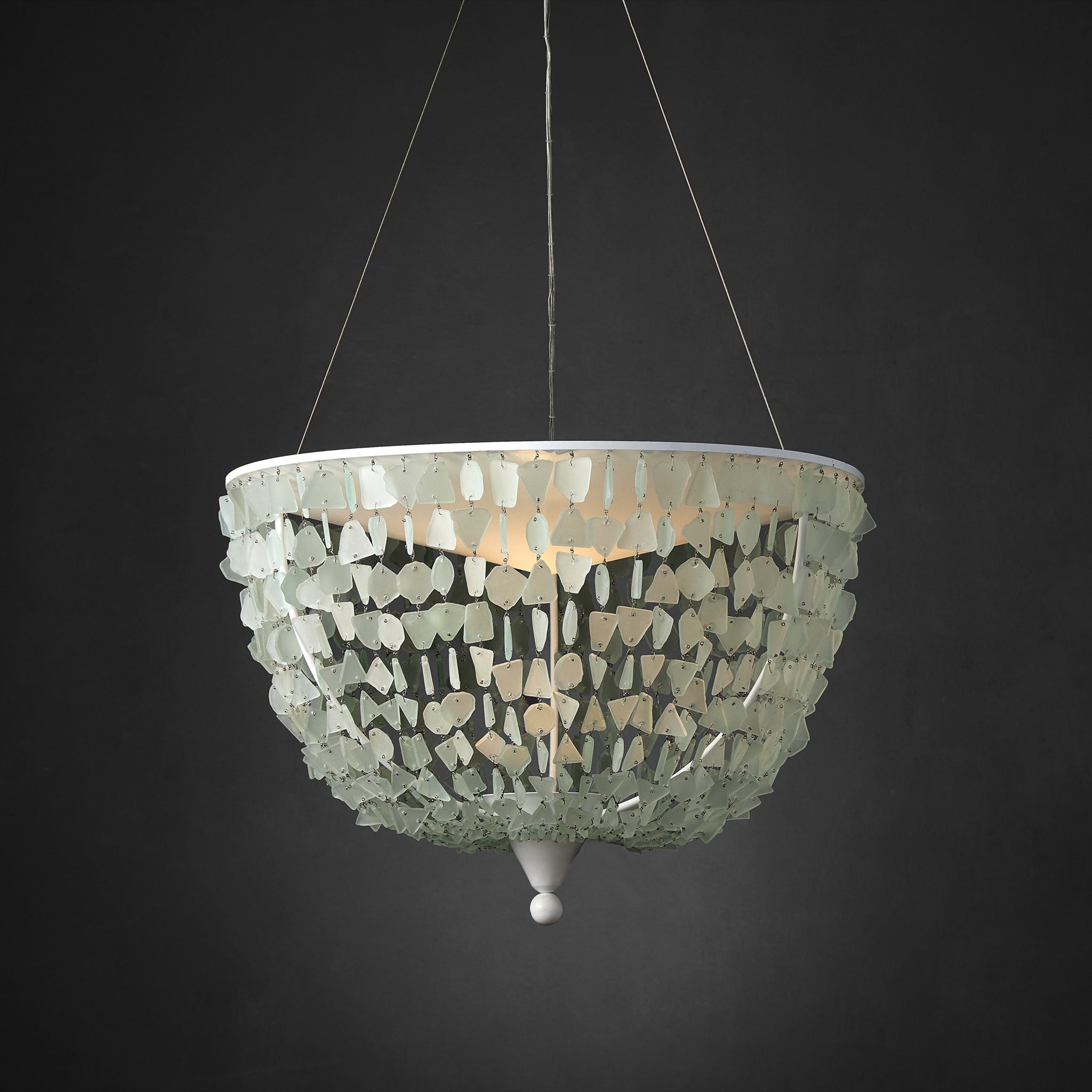 Currey & Company Thalassa 29.5" Seaglass 1 Light Pendant
