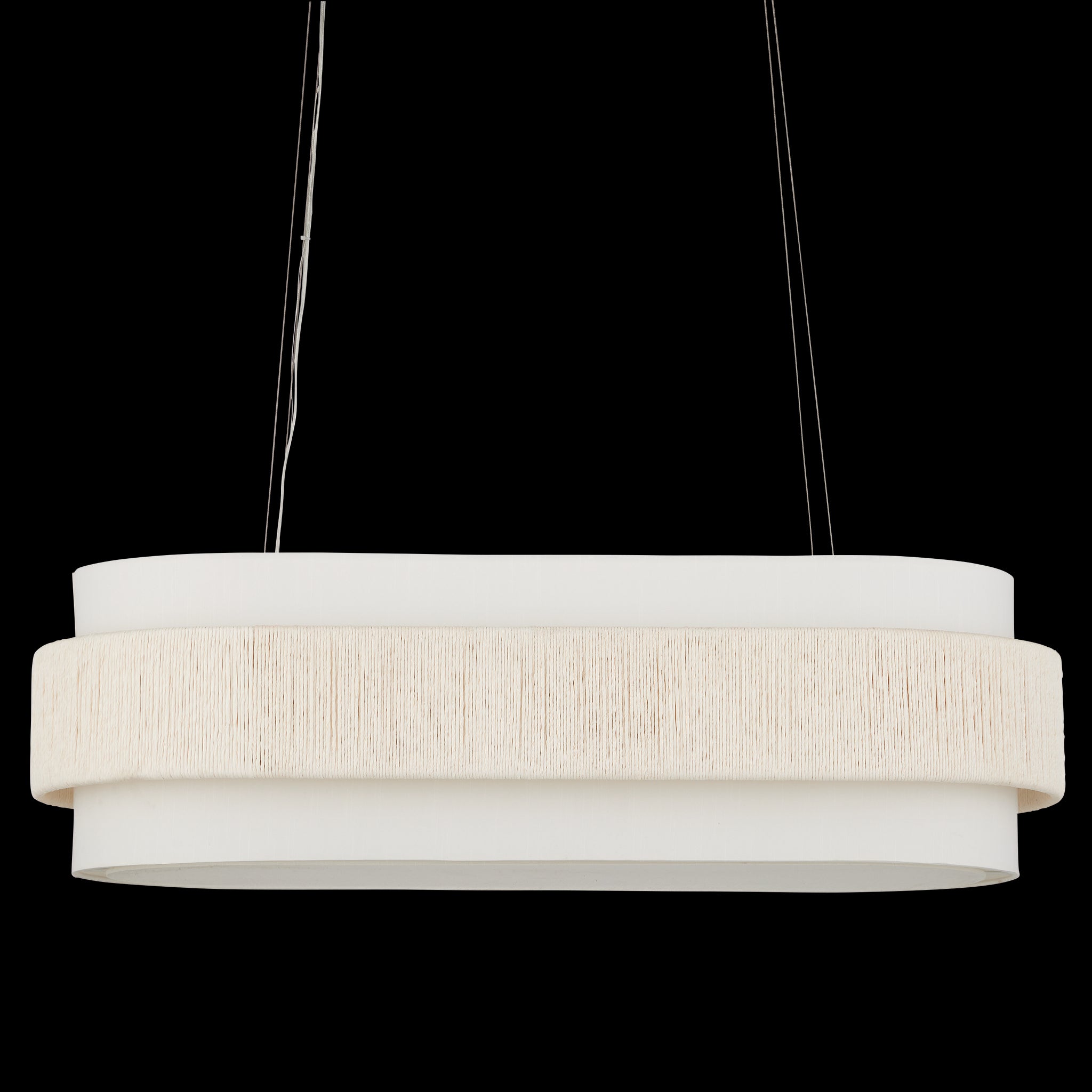 Currey & Company Monreale 39.5" Twine 5 Light Oval Chandelier