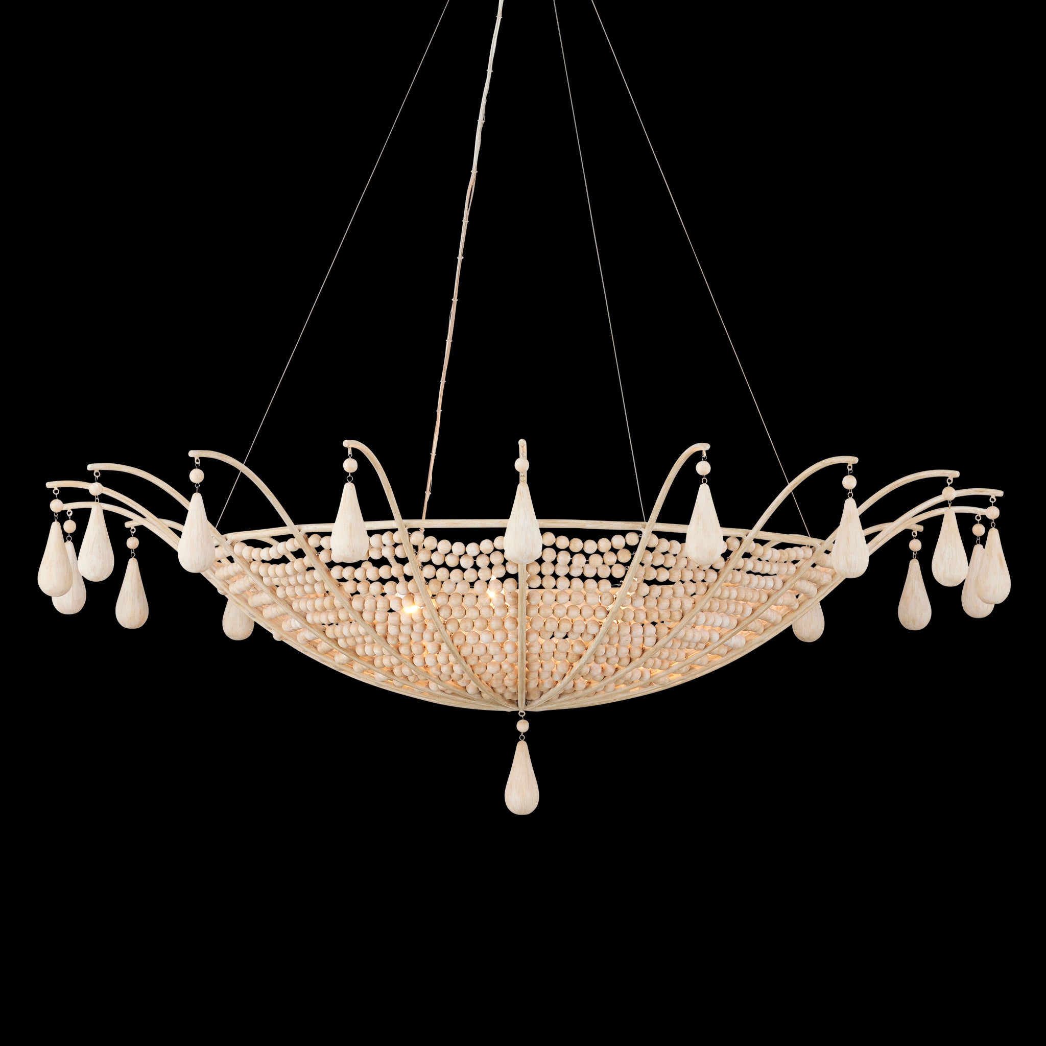 Currey & Company Korg 42.25"Beaded 5 Light Chandelier