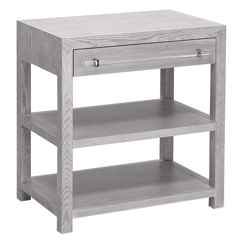 Worlds Away Garbo Nightstand With Acrylic Hardware