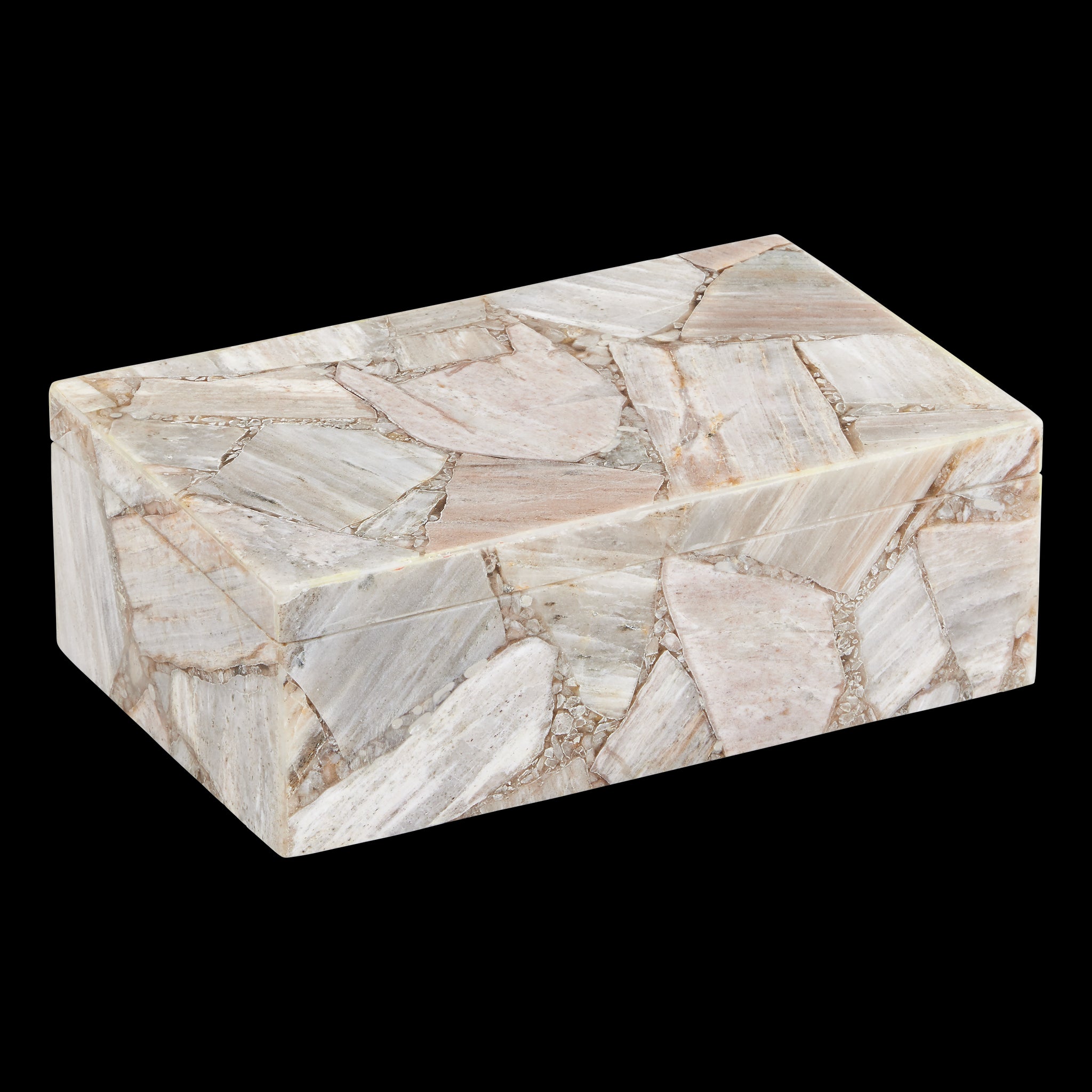 Currey & Company 7" Jossa Banded Aventurine Box