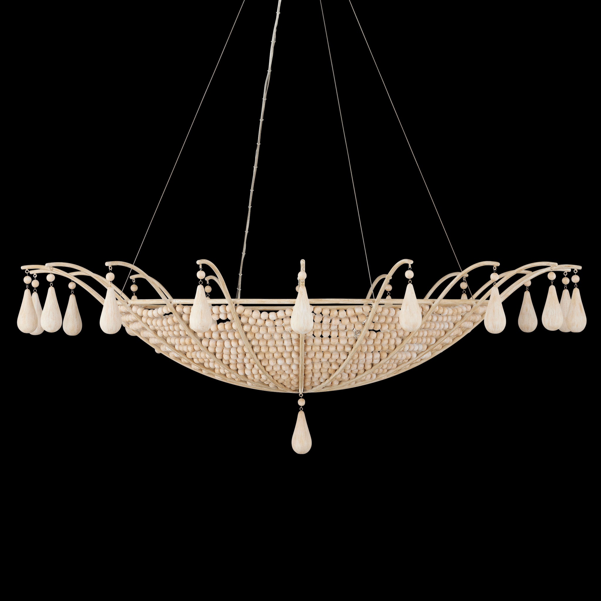 Currey & Company Korg 42.25"Beaded 5 Light Chandelier