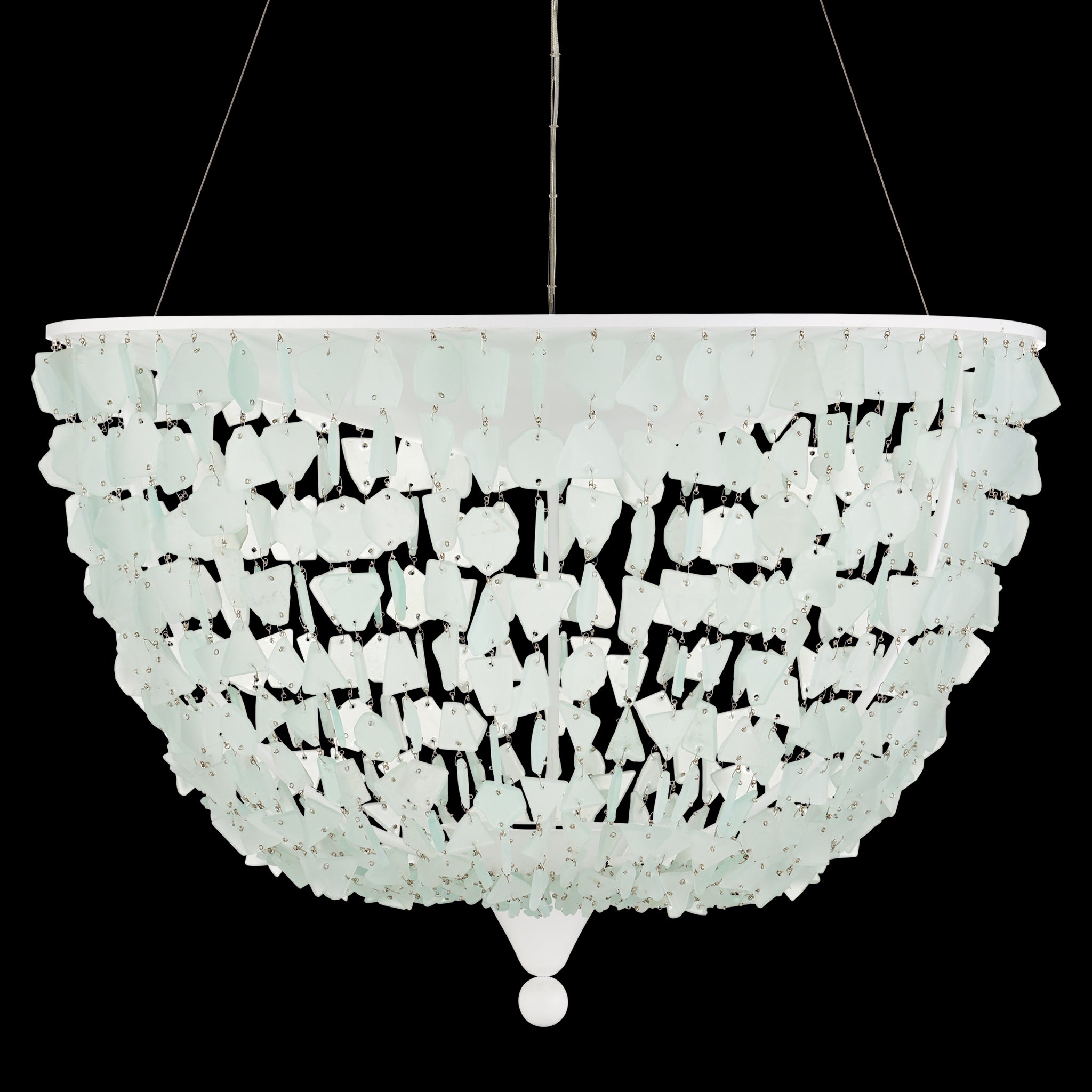 Currey & Company Thalassa 29.5" Seaglass 1 Light Pendant