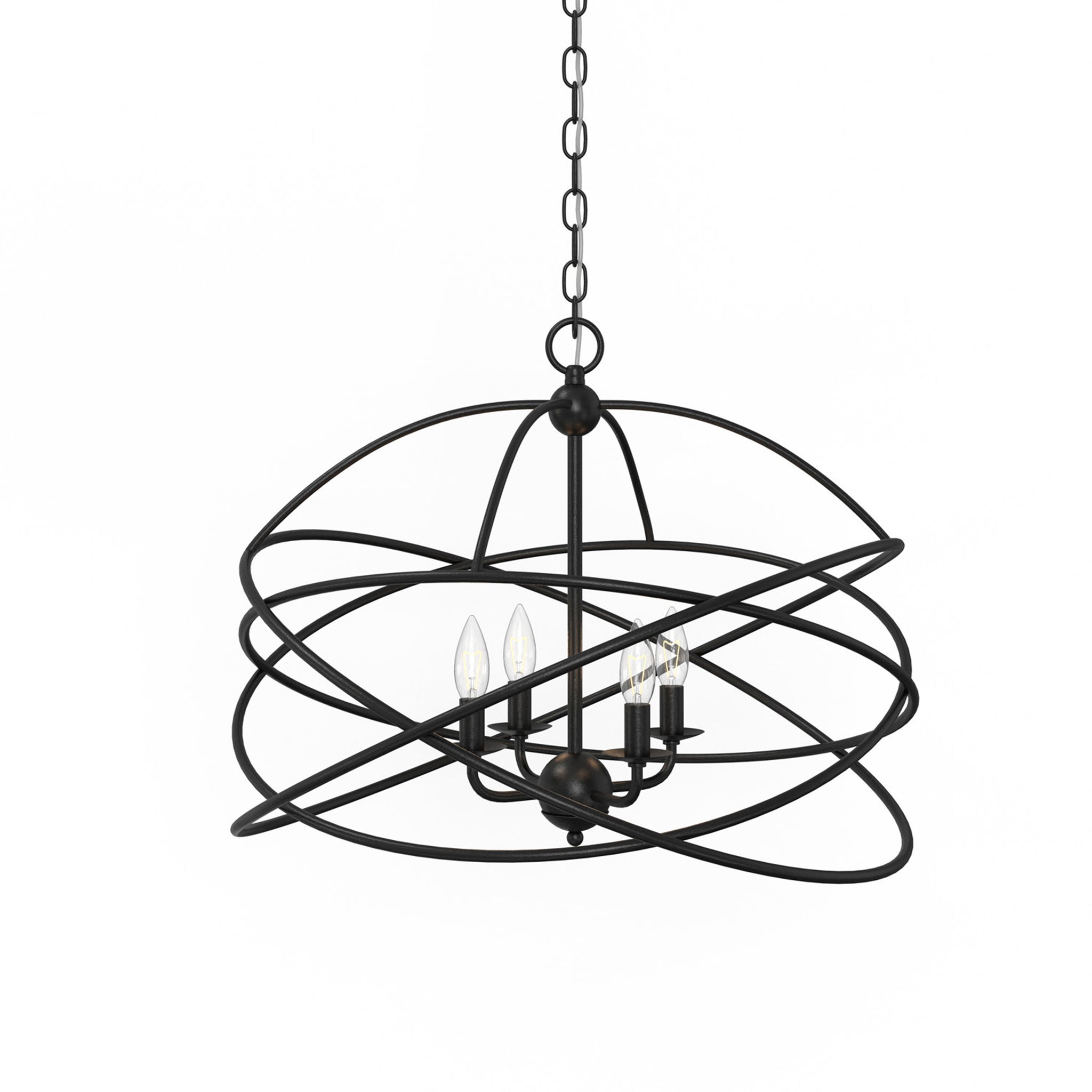 Lumanity Anson 4 Light Contemporary Statement Chandelier