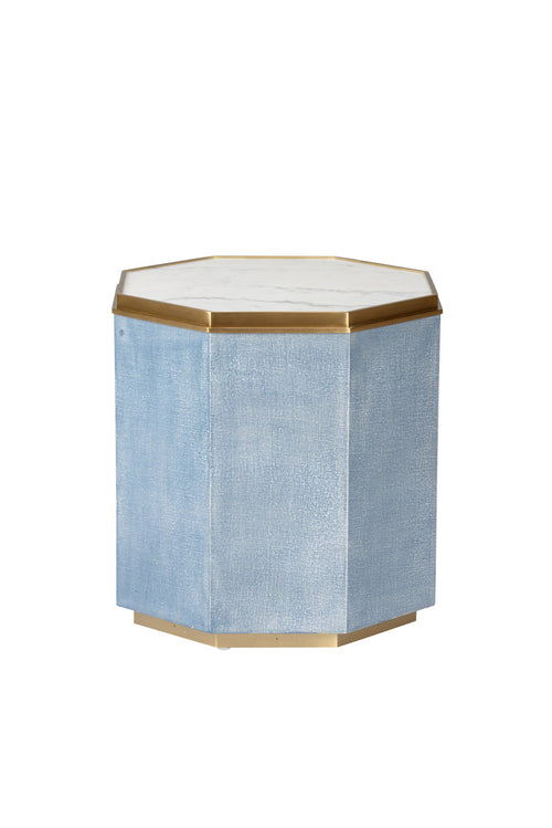 Chelsea House Bunching Cocktail Table in Blue Grasscloth