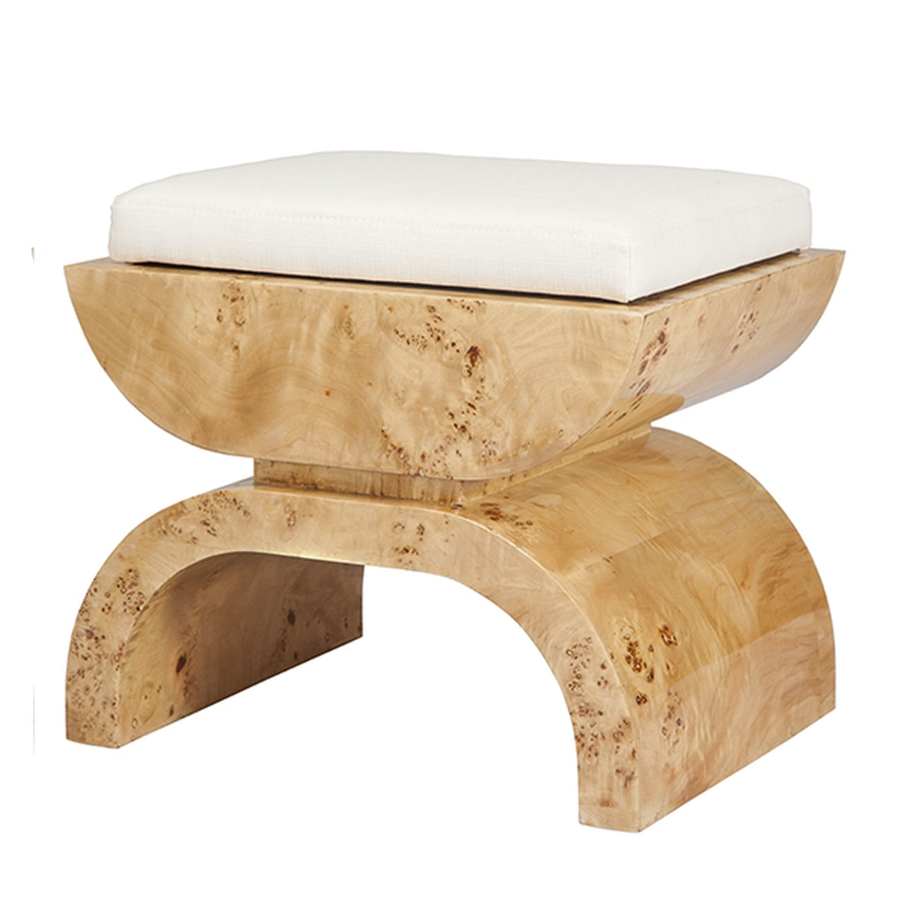 Worlds Away Biggs Burl Wood Stool