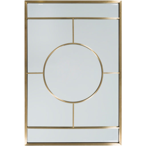 Surya Beckett Mirror in Gold