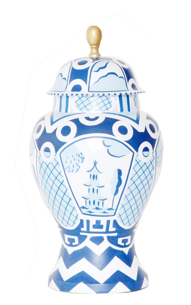Dana Gibson Ginger Jar in Summer Palace Blue