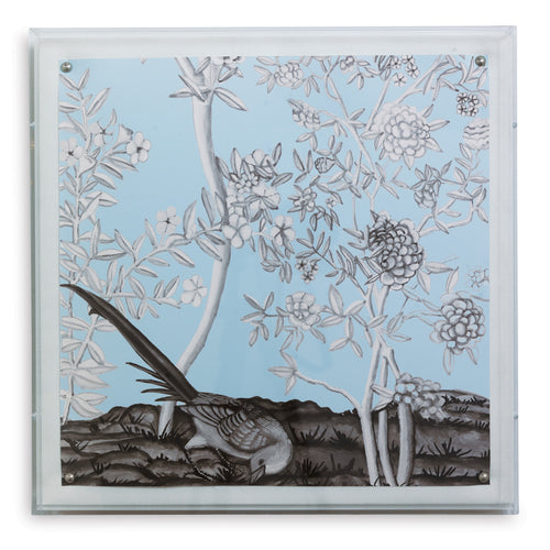 Port 68 Blue Chinoiserie I Lucite Wall Art