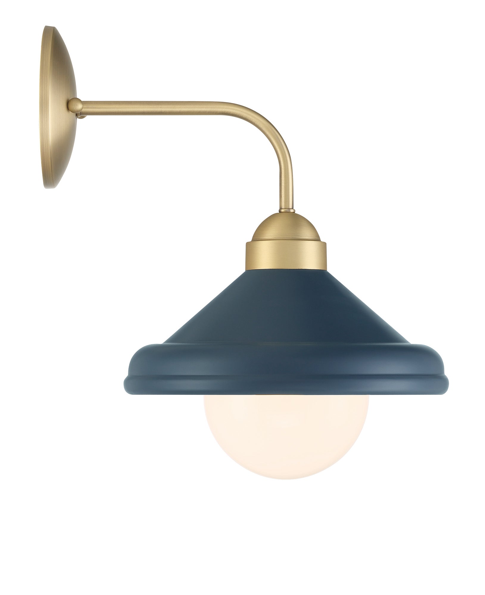 Lumanity Brooks Matte Navy 10" Wall Sconce Barn Light With Bulb