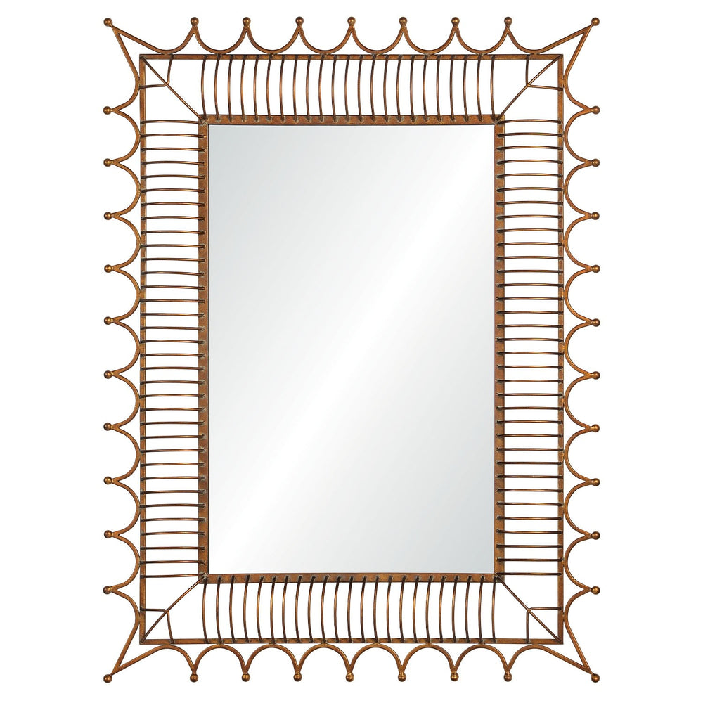 Bunny Williams for Mirror Home, Spiked Iron Mirror in Gold