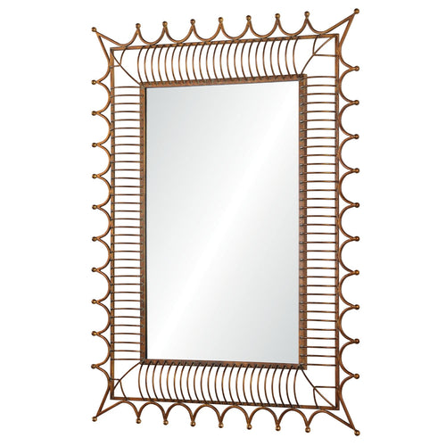 Bunny Williams for Mirror Home, Spiked Iron Mirror in Gold