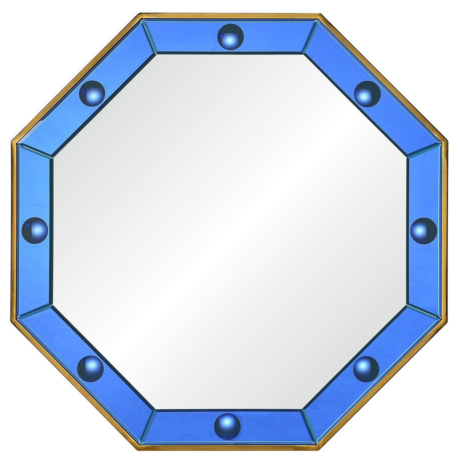 Octagonal Blue Mirror by Bunny Williams