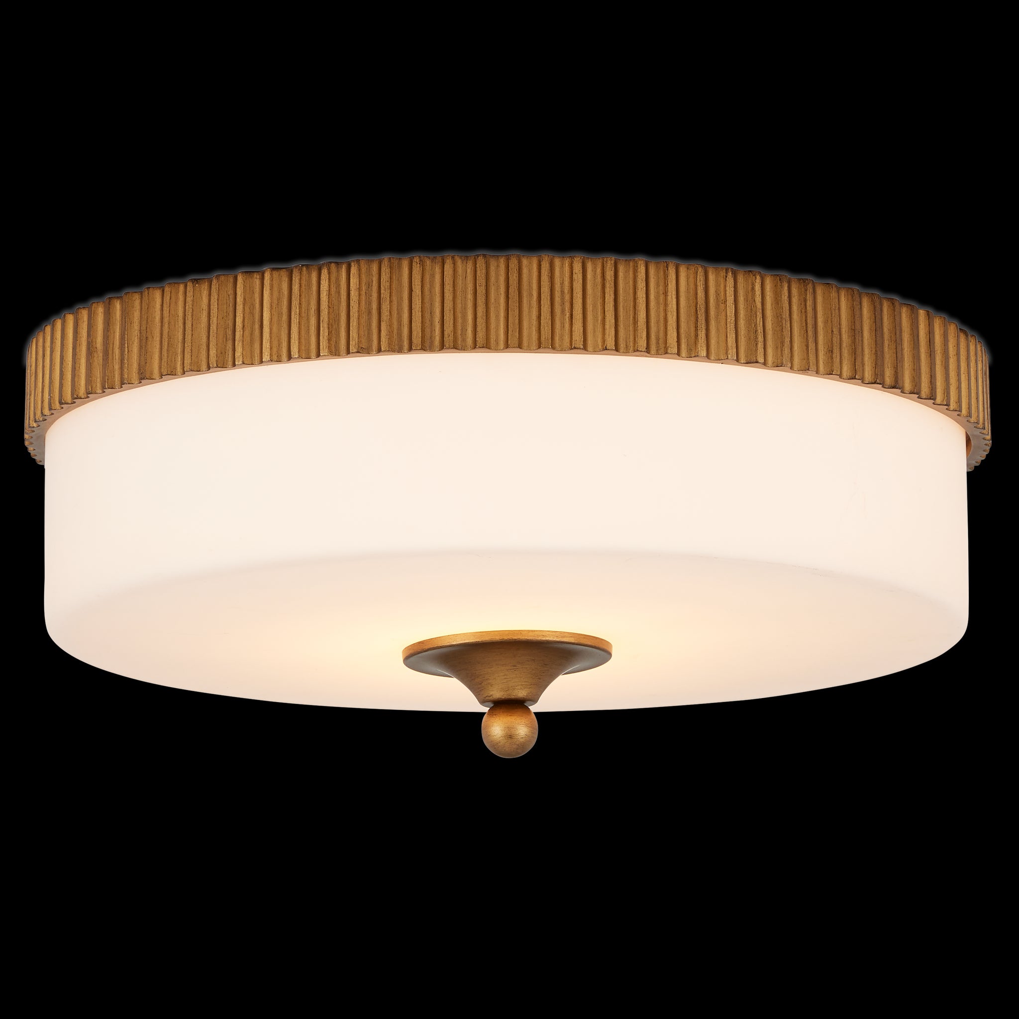 Currey & Company Bryce 16.25" Gold 1 Light Led Flush Mount
