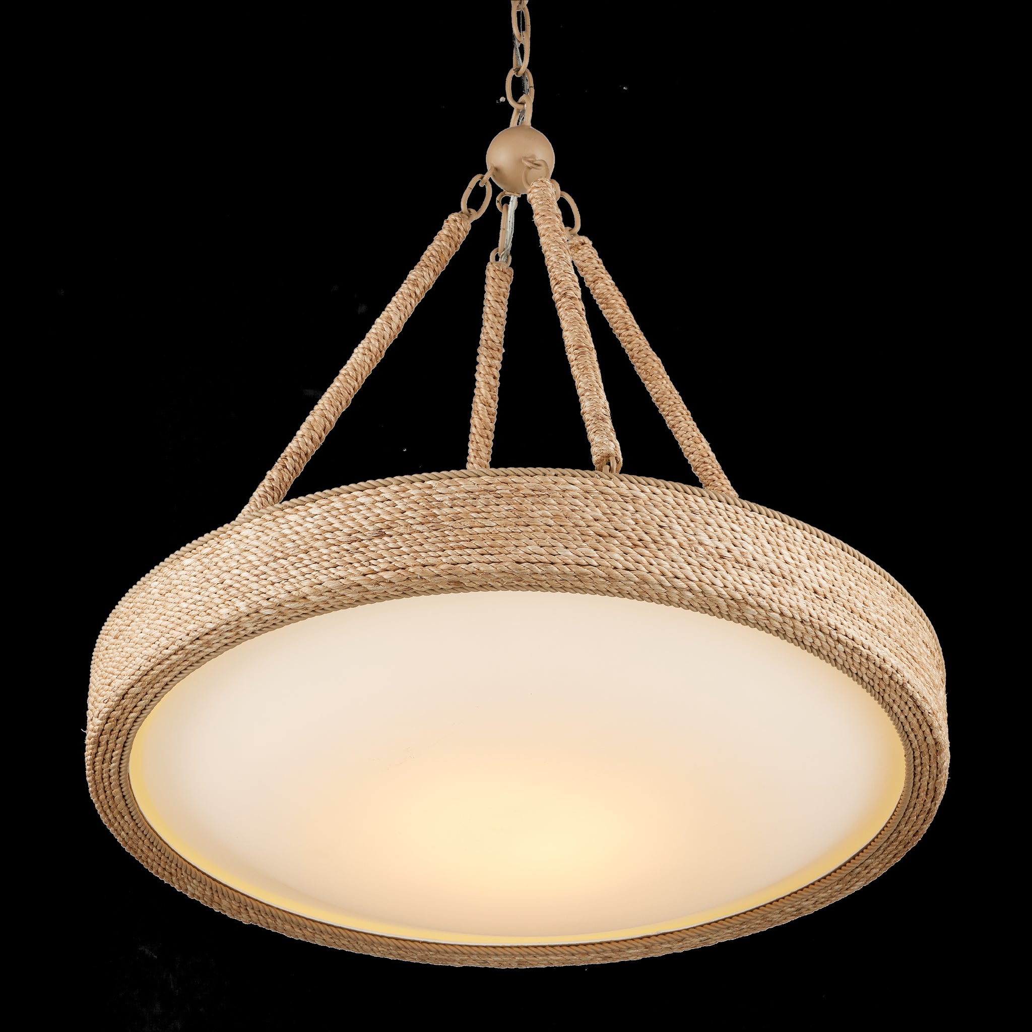 Currey & Company Hopscotch 24" Rope 1 Light Led Chandelier