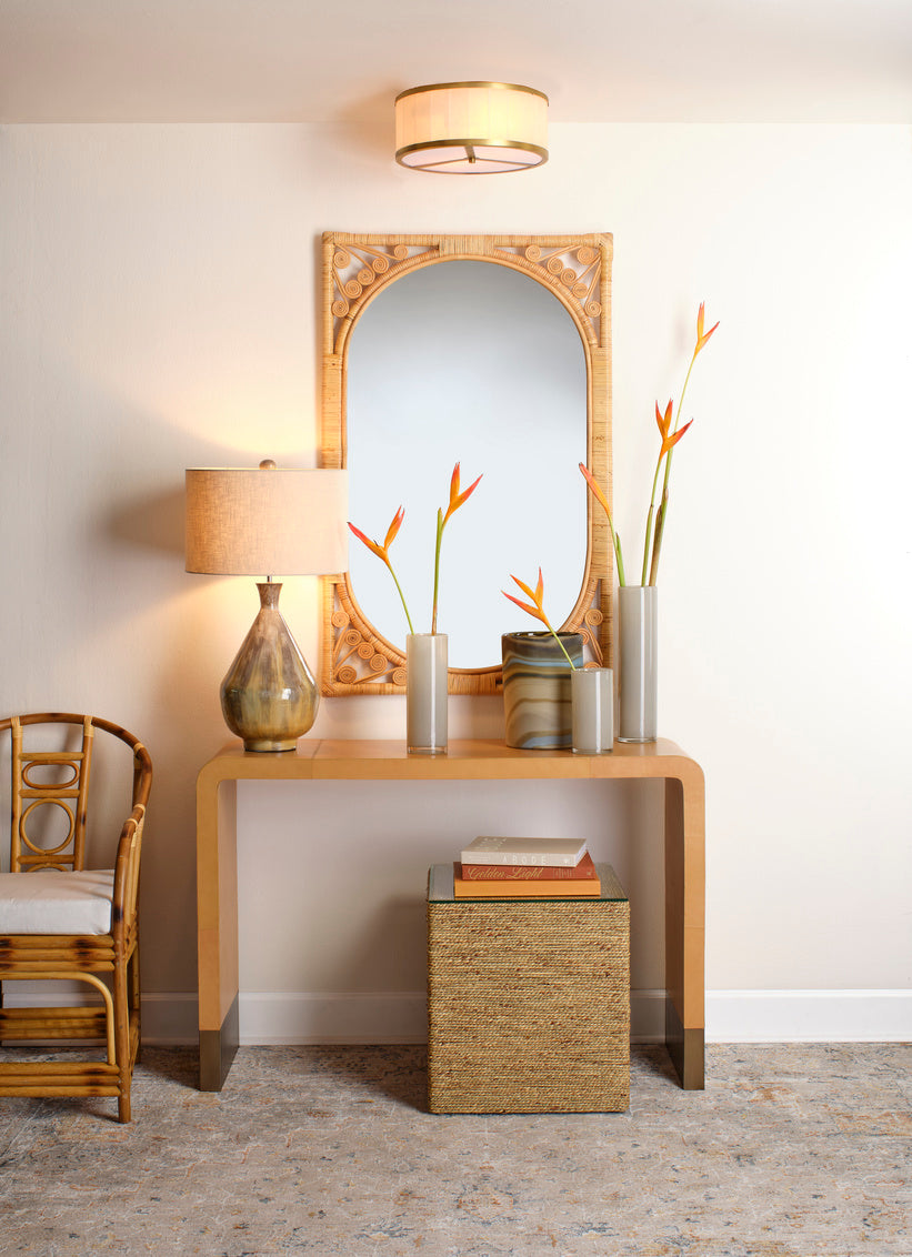 Jamie Young Upsala Alabaster Flush Mount Ceiling Light