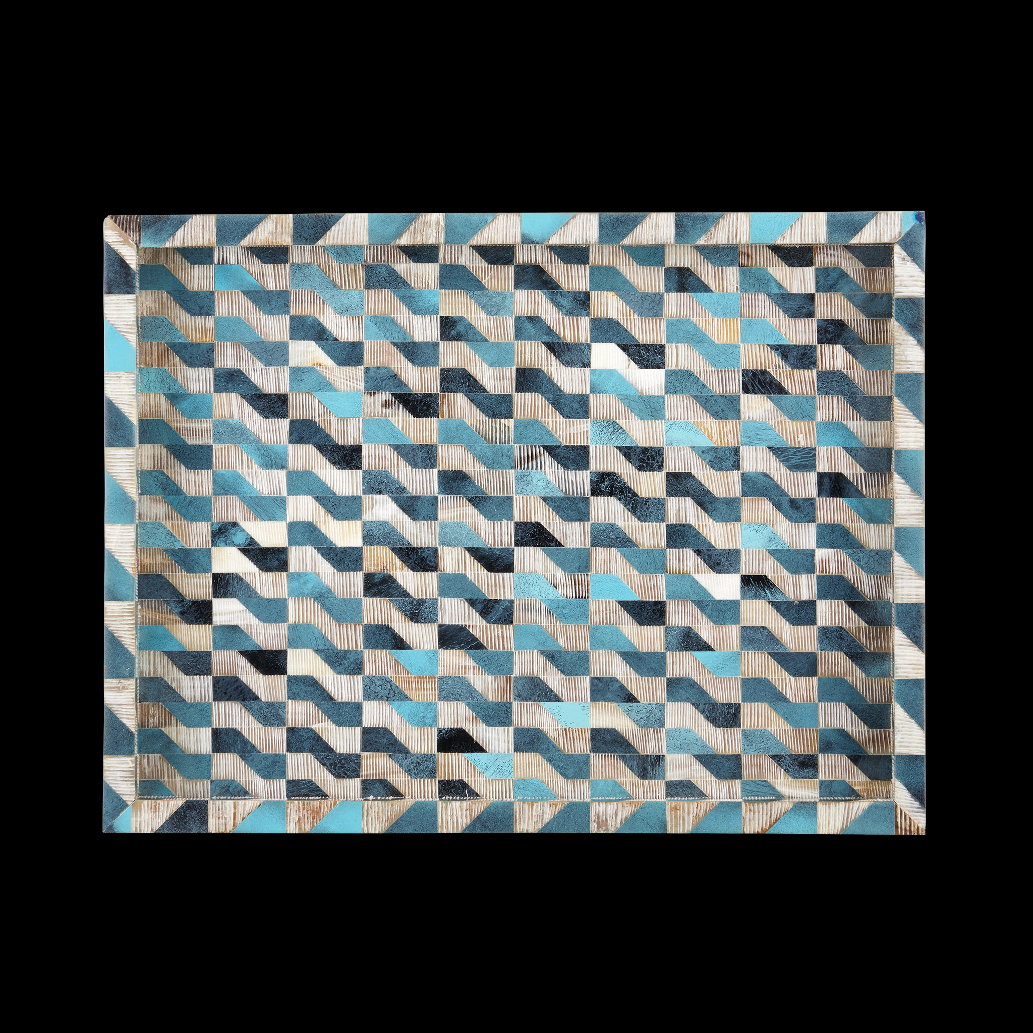 Currey & Company 16" Ezra Bone And Horn Tray