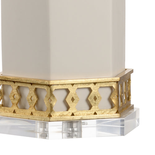 Chelsea House Miriam Table Lamp in White