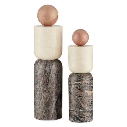 Currey & Company Moreno Marble Objects Set Of 2