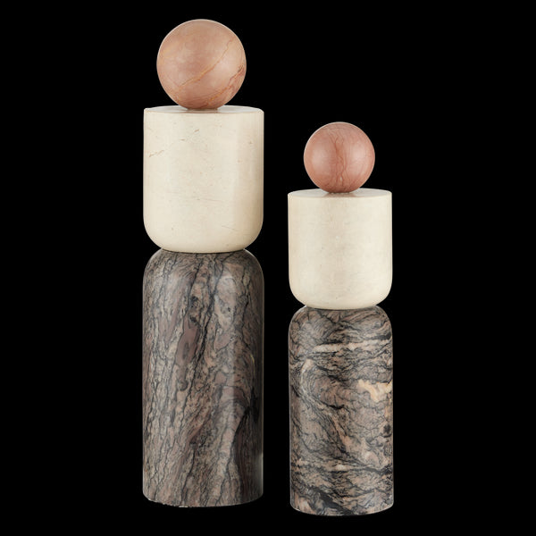Currey & Company Moreno Marble Objects Set Of 2