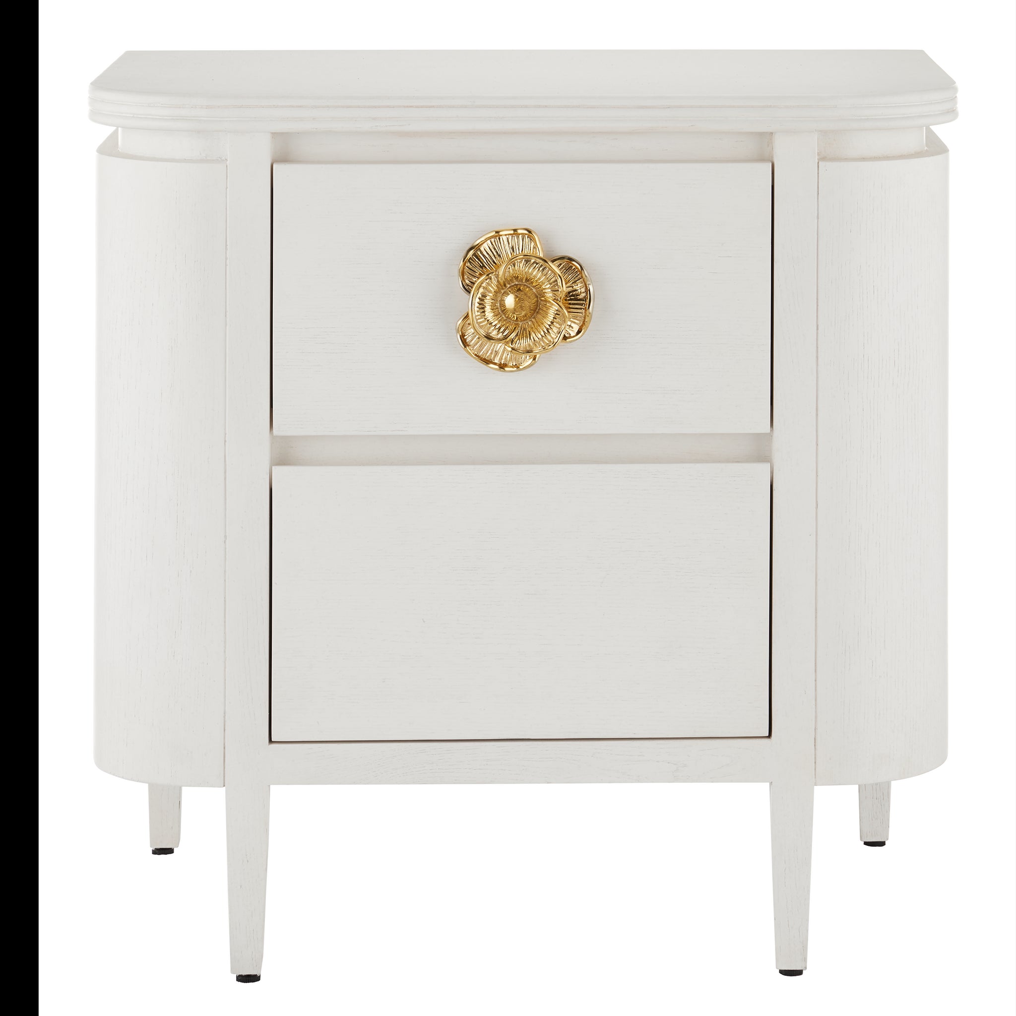 Currey & Company 27.75" Briallen White Oak Nightstand