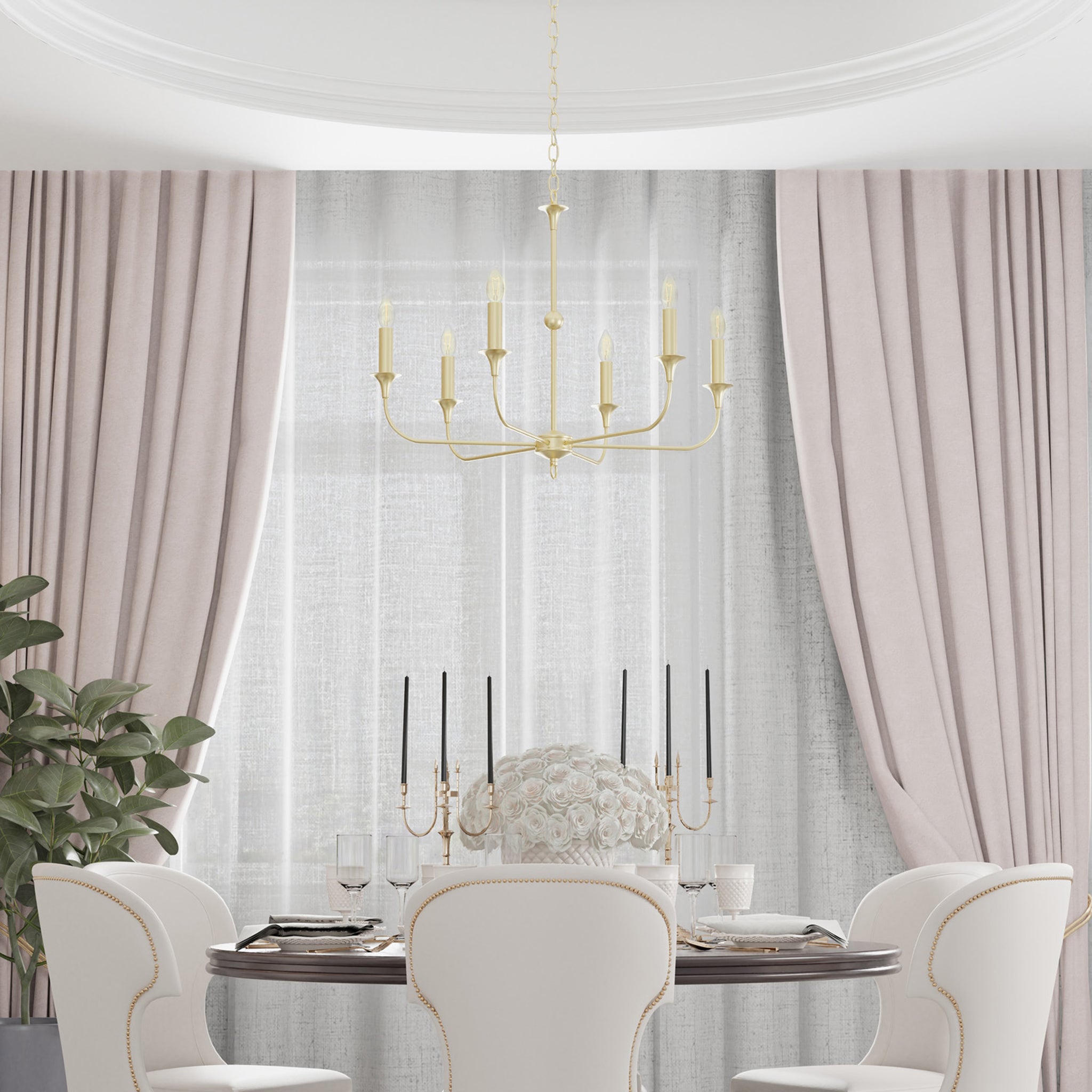 Lumanity Charlotte 6 Arm Candle Style Chandelier