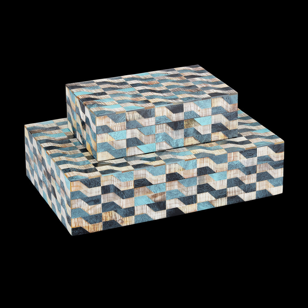 Currey & Company Ezra Bone And Horn Box Set Of 2