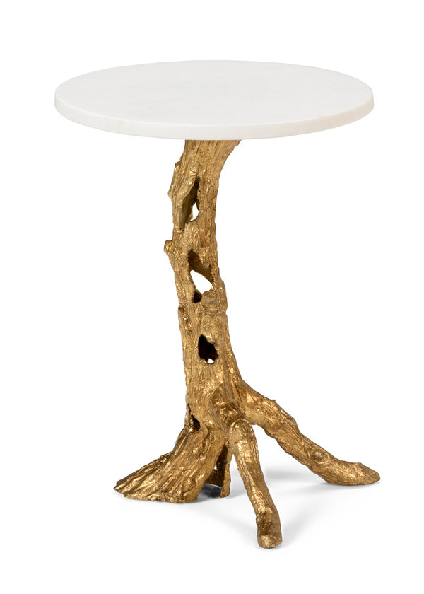 Wildwood Woody Side Table, Gold