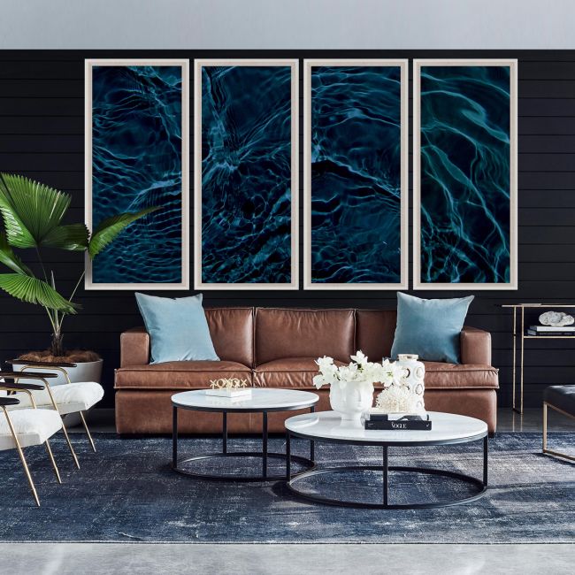 Natural Curiosities California Navy Blue Ripple Art, Series 2