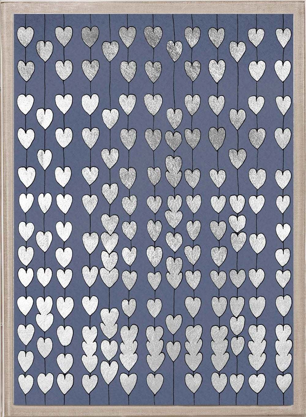 Natural Curiosities Navy and Silver Cartier Heart Strings