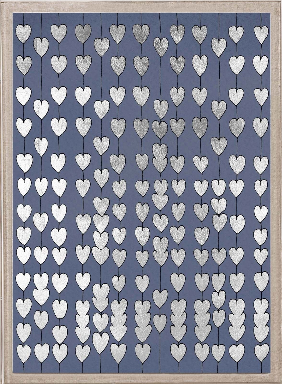 Natural Curiosities Navy and Silver Cartier Heart Strings