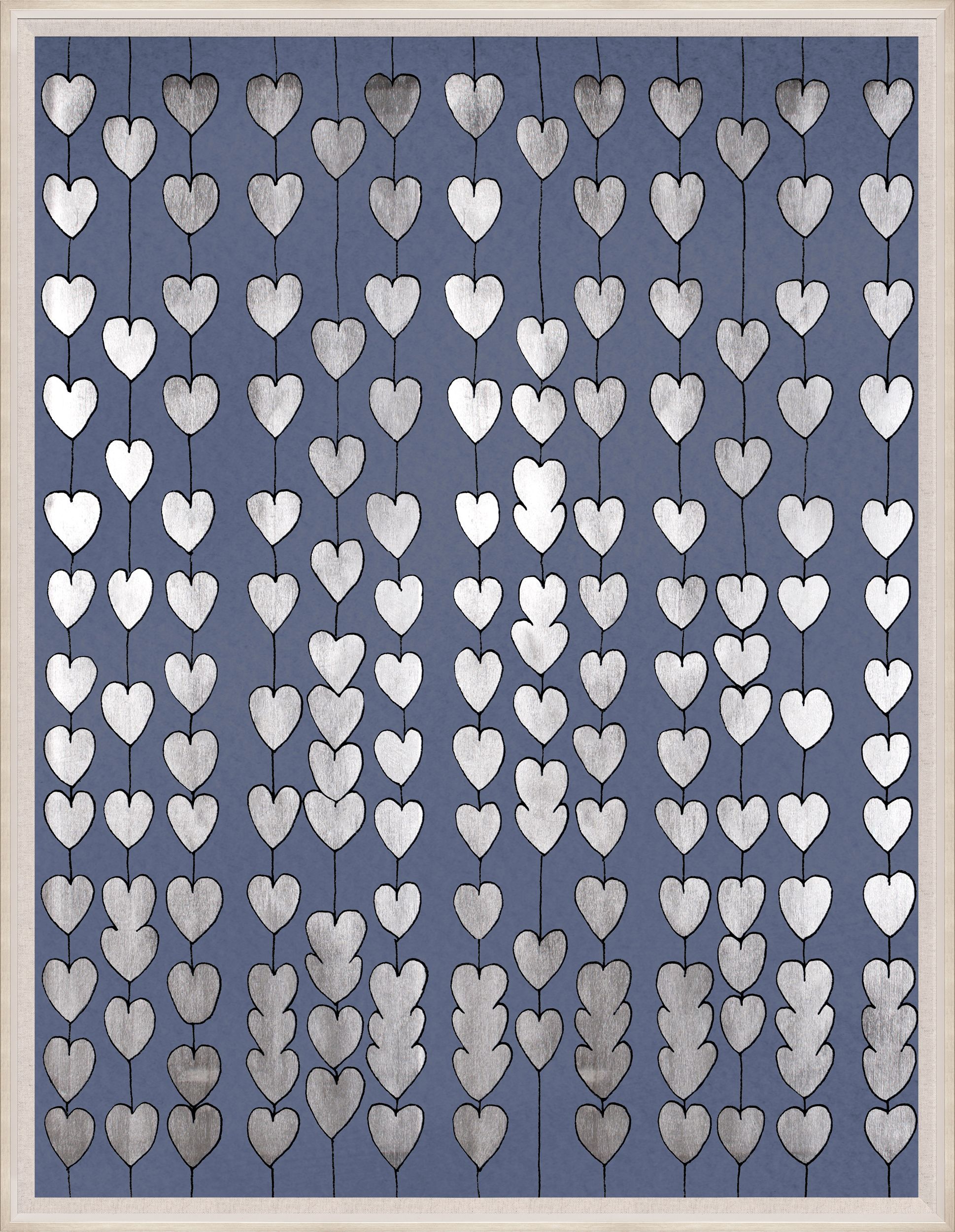 Natural Curiosities Navy and Silver Cartier Heart Strings