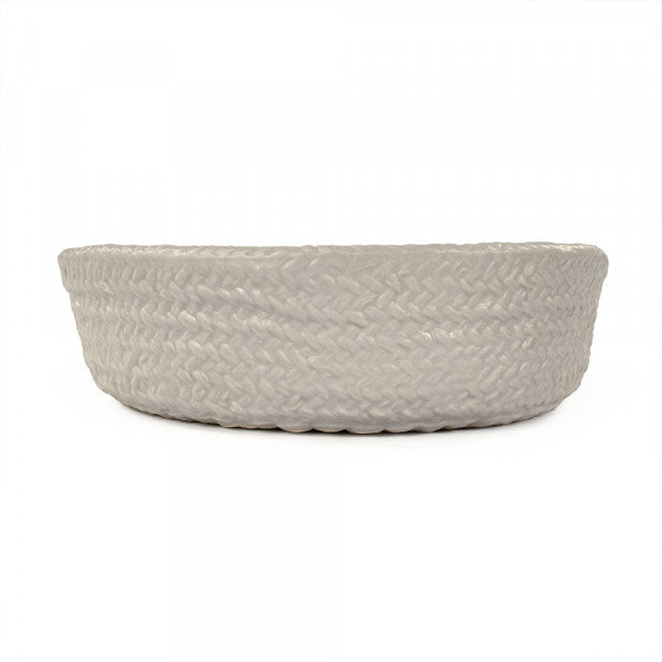Zentique - Grey Cross Weave Deep Dish Large (set of 6)