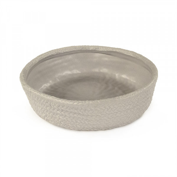 Zentique - Grey Cross Weave Deep Dish Large (set of 6)
