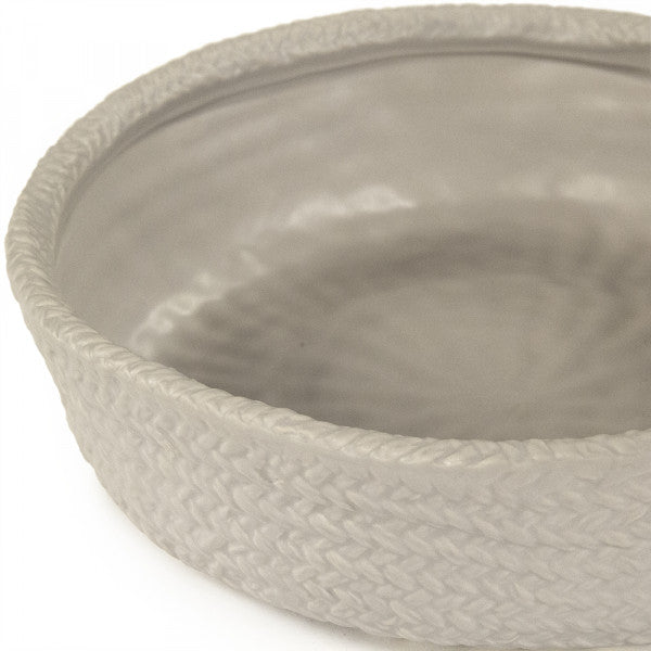 Zentique - Grey Cross Weave Deep Dish Large (set of 6)