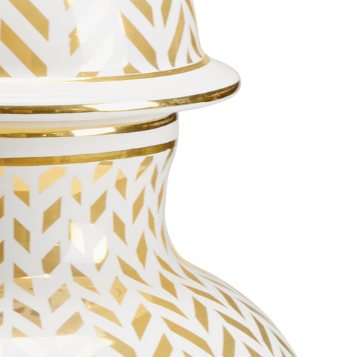 Chelsea House Herringbone Vase in Gold
