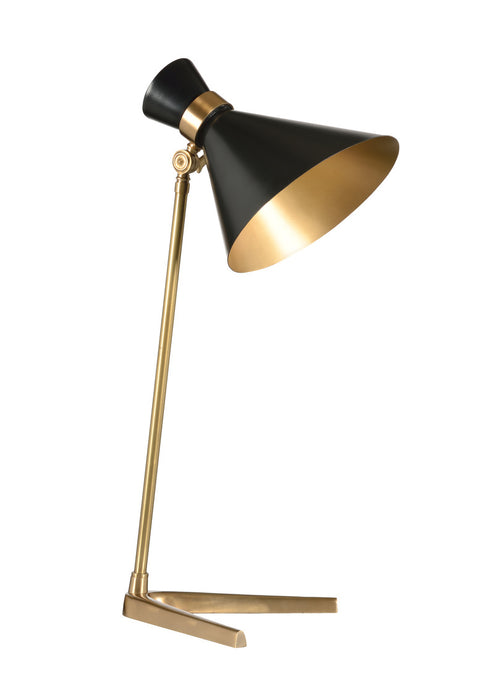 Frederick Cooper Right Angle Black and Brass Lamp 65420