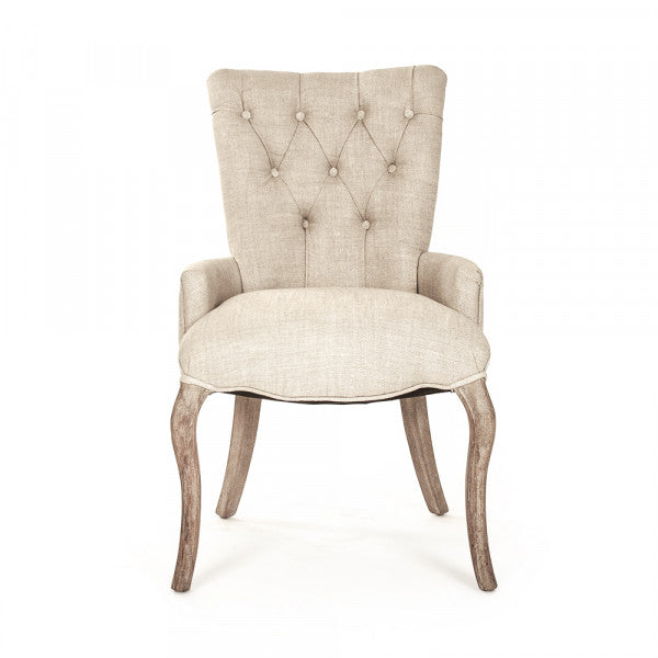 Zentique Iris Tufted Chair in Linen
